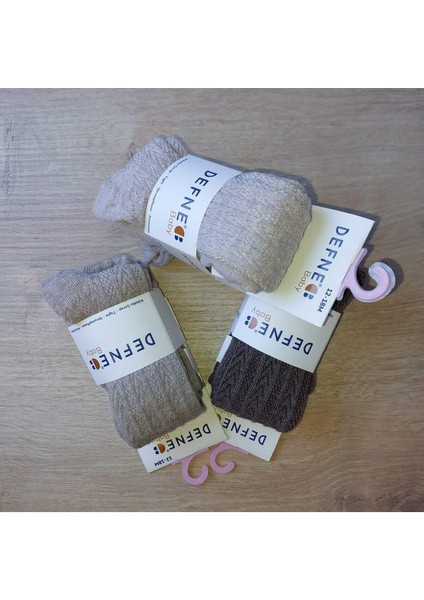 3 Adet Pamuklu Çocuk ve Bebek Külotlu Çorap