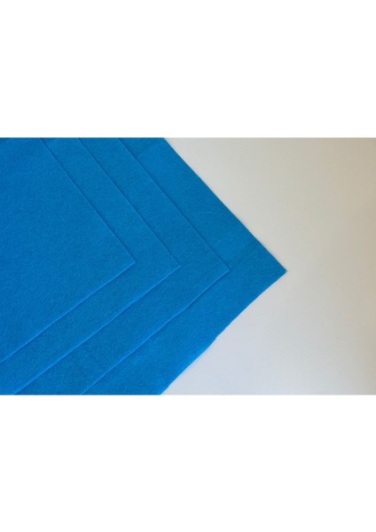 Mavi Renk Metrelik Ince Keçe Kumaş Keçe 1 mm Aktivite Keçesi Renkli Keçe 1 Metre (100 cm x 100 Cm)