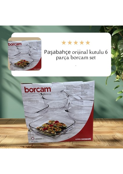 Borcam Tepsi Tencere Seti -6 Parça Borcam Çeyiz Seti Kutulu