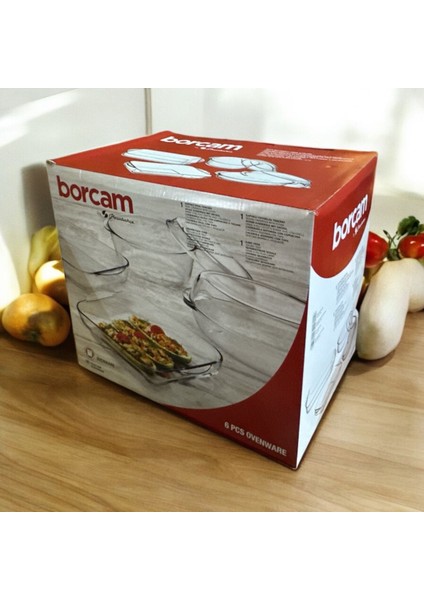 Borcam Tepsi Tencere Seti -6 Parça Borcam Çeyiz Seti Kutulu