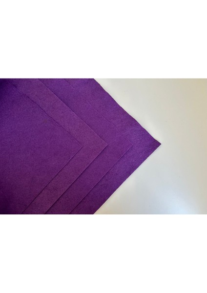 Mor Renk Metrelik Ince Keçe Kumaş Keçe 1 mm Aktivite Keçesi Renkli Keçe 1 Metre 100 cm x 100 cm