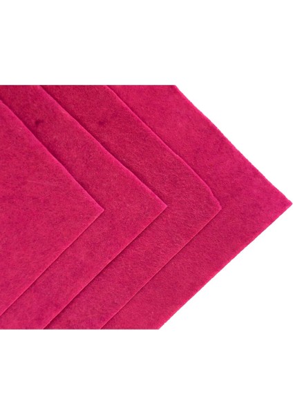Fuşya Rengi Metrelik Ince Keçe Kumaş Keçe 1 mm Aktivite Keçesi Renkli Keçe 1 Metre (100 cm x 100 Cm)