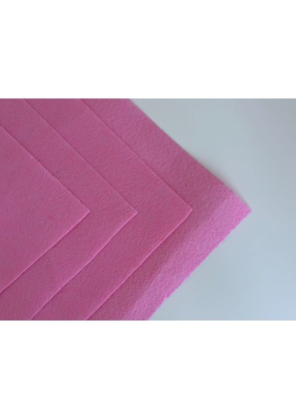Pembe Renk Metrelik Ince Keçe Kumaş Keçe 1 mm Aktivite Keçesi Renkli Keçe 1 Metre (100 cm x 100 Cm)