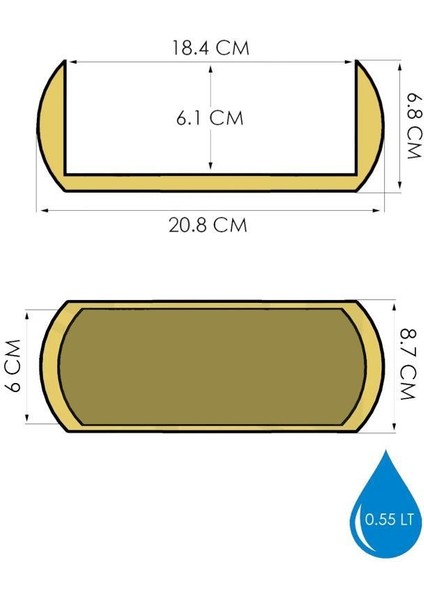 KRS-371 Dekoratif Plastik Mercan Uzun Saksı 0.55 Litre No 1 indirimleri
