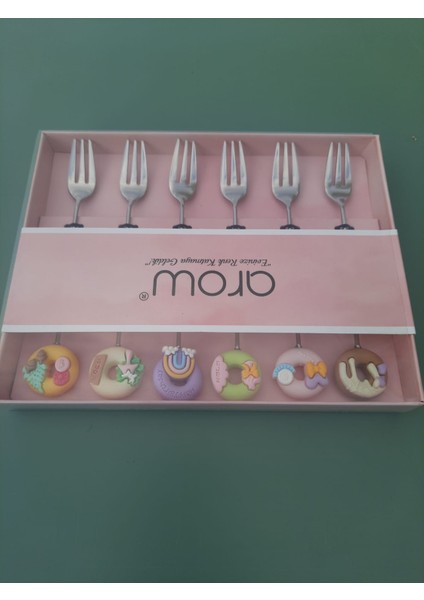 Pink&more Altın Sarısı 6 Lı Çatal Donut