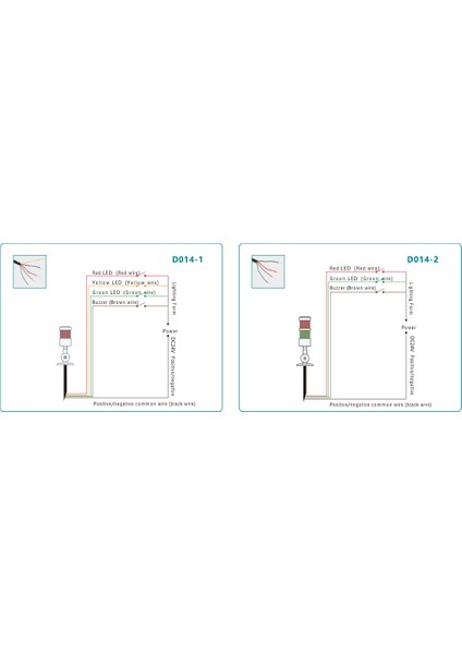 D014-1B 24V Dc Buzzer Tek Renk Ikaz Lambası