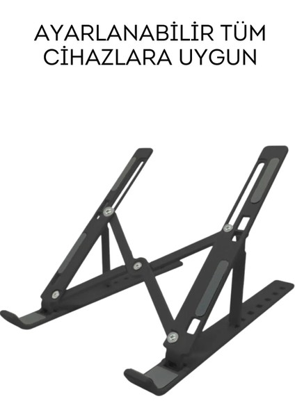 7 Kademeli Kaymaz, Hafif ve Taşınabilir Leptop Standı Ayarlanabilir Ergonomik Laptop Standı fırsatları