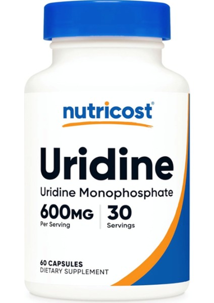Uridine Monophosphate 60 Capsules, 600 Mg Per Serving - Vegan, 30 Servings.abd Menşei