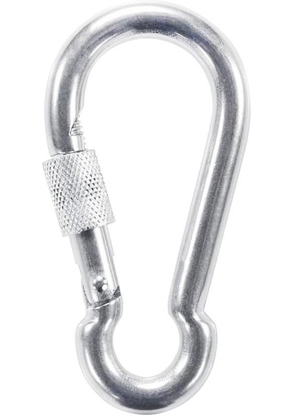Büro Iş Güvenliği Için 2adet 4x40mm Kilitli Galvaniz Çelik Karabina Seti