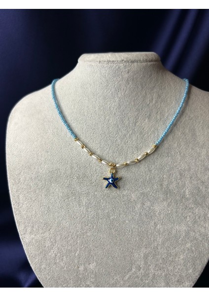 Deniz Yıldızlı Incili Boncuk Kolye