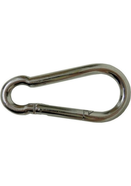 Büro Iş Güvenliği Için 2adet 4x40mm Yaylı Galvaniz Çelik Karabina Seti