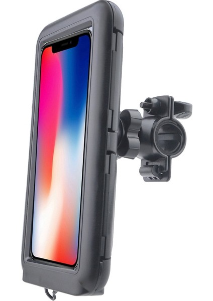 Su Geçirmez Bisiklet Telefon Tutucu Bebek Arabası Uyumlu 360° Ayarlanabilir Telefonluk Gidon Tutucu