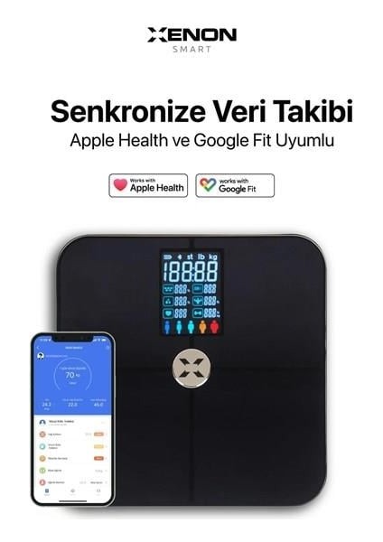 Smart X8702 Su Kas Vücut Kitle Endeksi Kilo Ölçer Tartı Bluetooth Bağlantılı,nabız Ölçümlü
