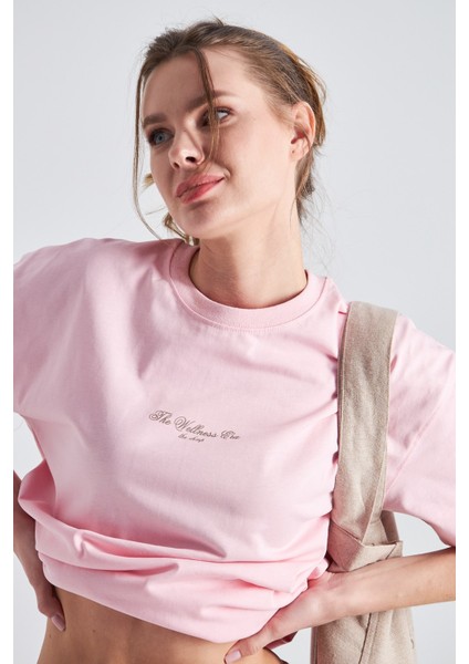 The Wellness Era Baskılı %100 Pamuk Oversize Kadın Tişört fiyatları