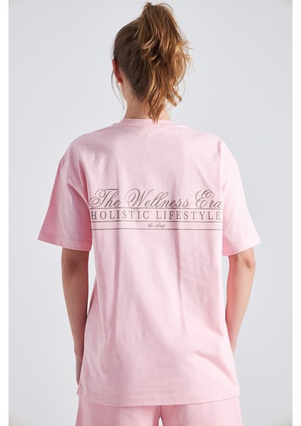 The Wellness Era Baskılı %100 Pamuk Oversize Kadın Tişört indirimleri