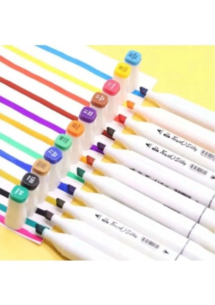 Çift Uçlu Marker Kalem Seti 80 Li Özel Plastik Kutulu