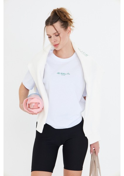 The Wellness Era Baskılı %100 Pamuk Oversize Kadın Tişört fiyatları