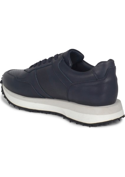 Lacivert Deri Sneakers Erkek Ayakkabı fiyatları