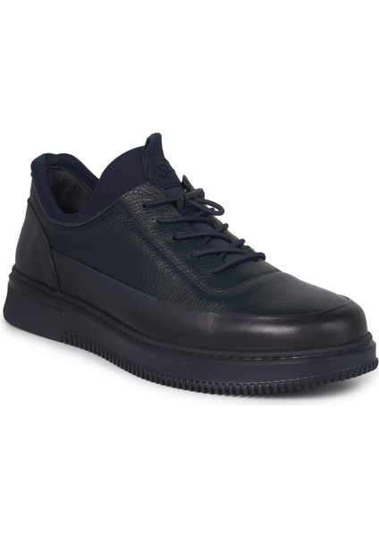 Lacivert Deri Sneakers Erkek Ayakkabı
