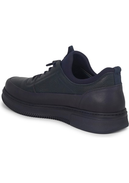 Lacivert Deri Sneakers Erkek Ayakkabı