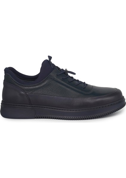 Lacivert Deri Sneakers Erkek Ayakkabı