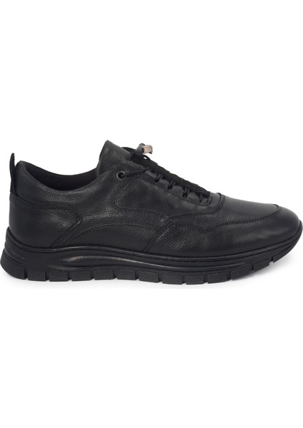 Siyah Deri Sneakers Erkek Ayakkabı modelleri