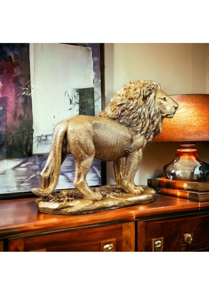 Gold Yeleli Aslan Heykel Biblo ,ev Ofis Dekorasyonu ,galatasaraylı Arkadaşa Hediye fiyatları