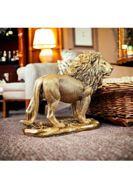 Gold Yeleli Aslan Heykel Biblo ,ev Ofis Dekorasyonu ,galatasaraylı Arkadaşa Hediye fırsatları