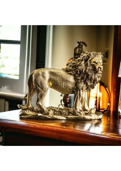 Gold Yeleli Aslan Heykel Biblo ,ev Ofis Dekorasyonu ,galatasaraylı Arkadaşa Hediye indirimleri