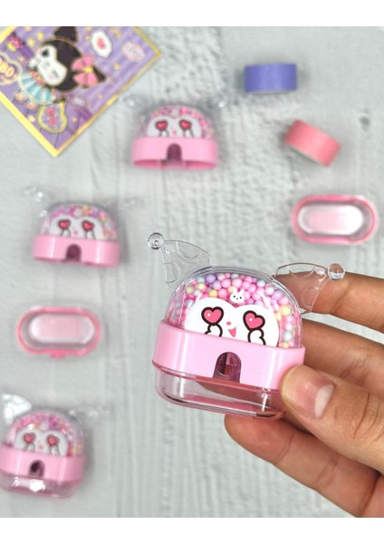 Kuromi Desenli Pembe Renk Kalemtraş