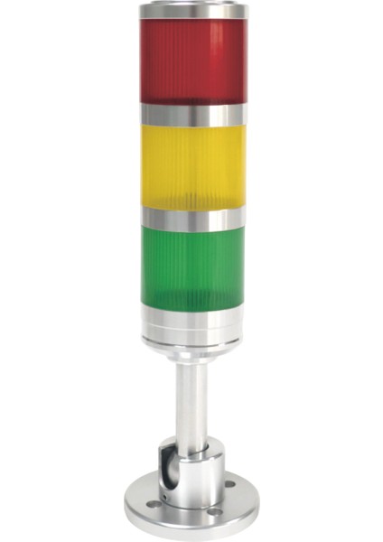 D016-3B 24V Dc Buzzer 3 Renk Aluminyum Ikaz Lambası
