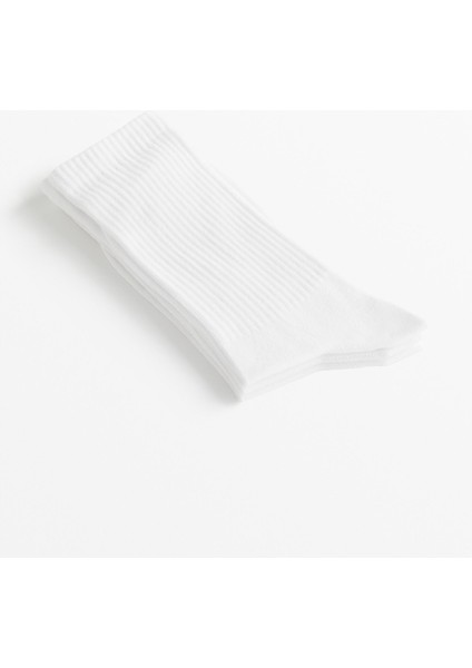 6'lı Pamuklu Dikişsiz Boğazı Lastik Örgülü Triko Tenis Çorabı Dört Mevsim modelleri