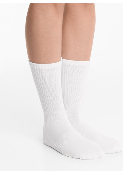 6'lı Pamuklu Dikişsiz Boğazı Lastik Örgülü Triko Tenis Çorabı Dört Mevsim fırsatları