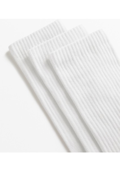 6'lı Pamuklu Dikişsiz Boğazı Lastik Örgülü Triko Tenis Çorabı Dört Mevsim indirimleri