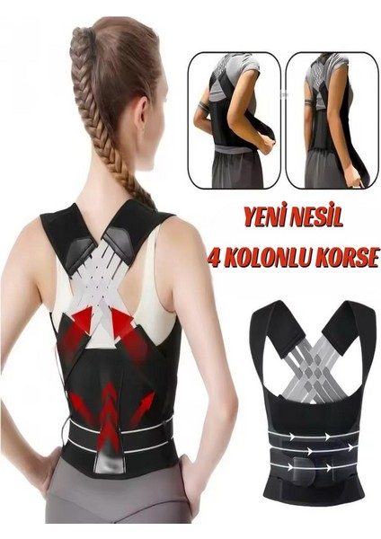 Omuz Bel Boyun Duruş Düzeltici Korse Postur Duruş Korsesi Ayarlanabilir Dik Oturma Korsesi Unisex