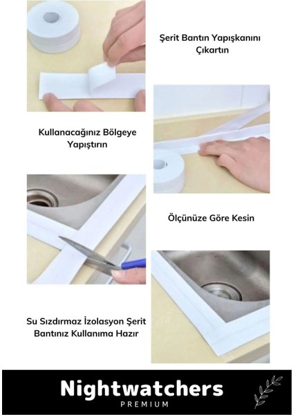 Deluxe Su Geçirmez Sızdırmaz Dayanıklı Lavabo Pvc Yağ Kenar Küf Önleyici 3.2m 10 Adet Izolasyon Bant fiyatları