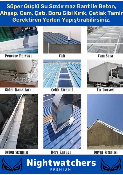 Su Geçirmez Sızdırmaz Alev Dayanıklı Alüminyum Sakız Çamur Bant 48MMX2MT Tamir Bandı 5 fiyatları