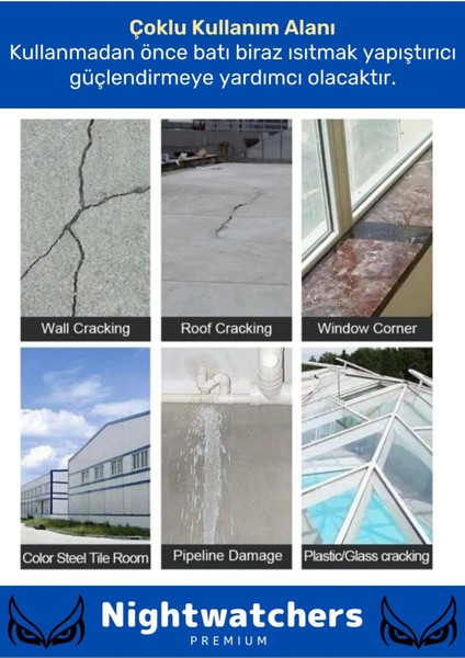 Su Geçirmez Sızdırmaz Alev Dayanıklı Alüminyum Sakız Çamur Bant 48MMX2MT Tamir Bandı 5 fırsatları