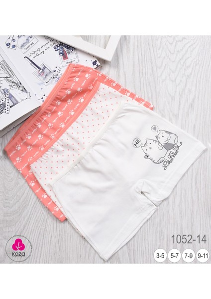 Kız Çocuk 3'lü Slip Boxer