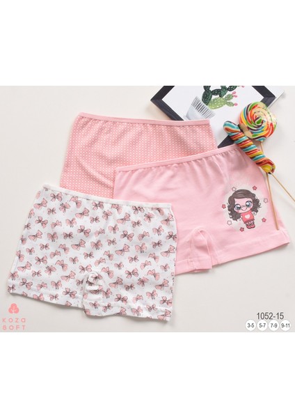 Kız Çocuk 3'lü Slip Boxer