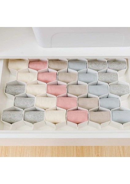 Dekoratif Çekmece Bölücü Düzenleyici 8 Adet Plastik Izgara Petek Çekmece Ayırıcı Organizer
