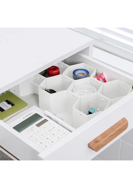 Dekoratif Çekmece Bölücü Düzenleyici 8 Adet Plastik Izgara Petek Çekmece Ayırıcı Organizer fırsatları