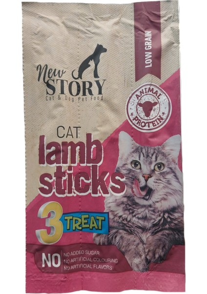 Avida 12LI Tavuklu Kedi Ödül Çubukları, New Story Kuzu Etli 9-Cat-Sticks