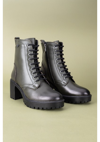 Galsu Kadın Deri Yeşil Kalın Topuklu Bot fiyatları