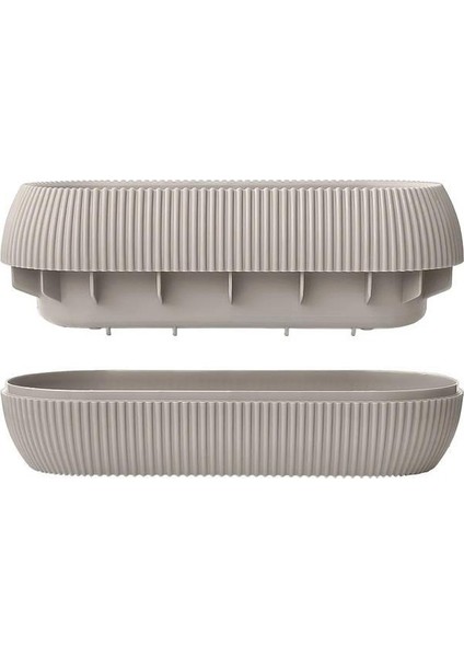 KRS-372 Dekoratif Plastik Mercan Uzun Saksı 1.3 Litre No 2