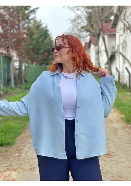 Müslim Kumaş Oversize Gömlek