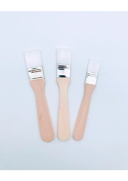 3'lü Zemin Fırçası Beyaz Kıl Fırça