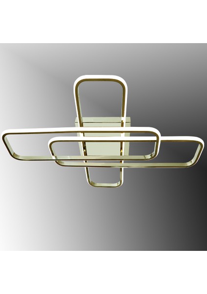 TT324-FSR Tt Aydınlatma 57 x 17 Profil Fransız Sarı Kaplama 3 Lü Plafonyer LED Avize fiyatları