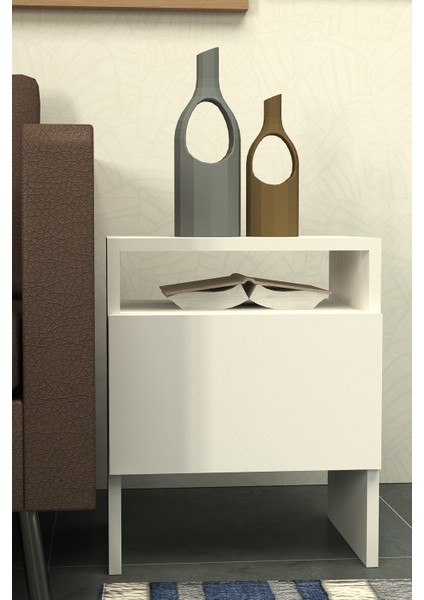 Tek Kapaklı Mdf Komodin