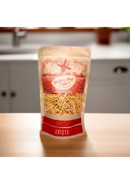 Domatesli Erişte 400 gr Koruyucu ve Katkı Maddesi İçermez